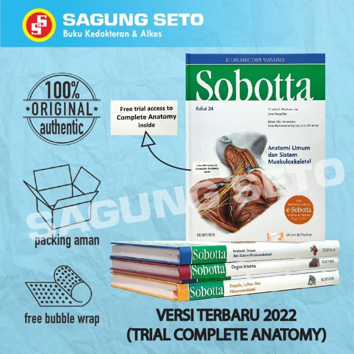 PROMO ~ SOBOTTA ATLAS ANATOMI MANUSIA 4 VOL-SET EDISI 24 BAHASA INDONESIA
