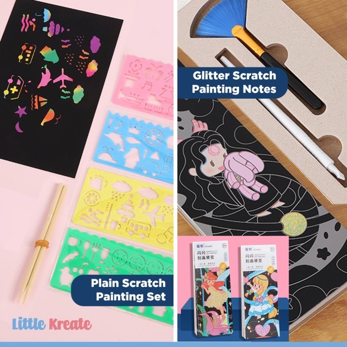 

✨LARIS✨ -Rainbow Scratch Art Card / Buku Gambar Sketch & Scratch Note Book - Jungle Fairy