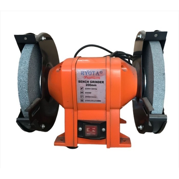 Mesin Gerinda Duduk 6" Inch / Bench Grinder 6" Inch Body Kotak RYOTA