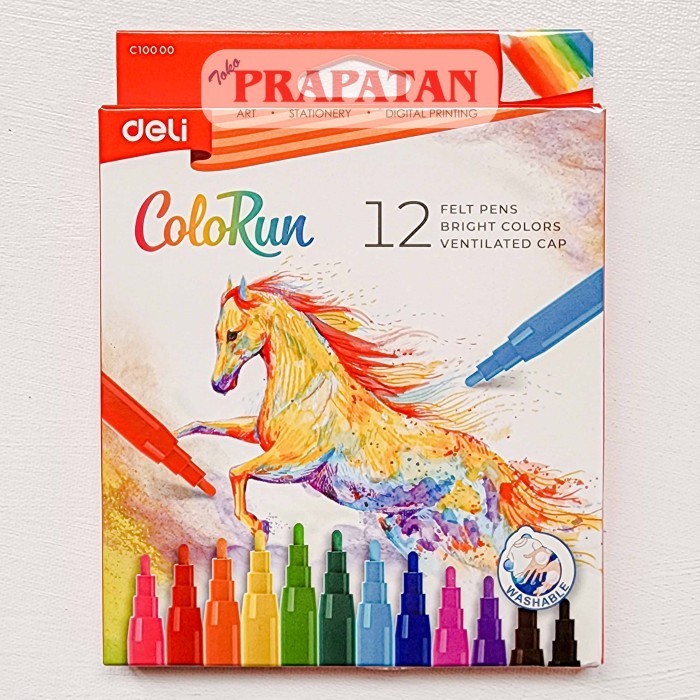 

DS99 Deli Felt Pen Marker Set C100 | Spidol Warna - 12C C100-00