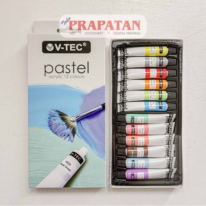 

GS99 Cat Akrilik Set V-TEC Neon Metallic Pastel 12x6ml | V-TEC Acrylic Set - PASTEL PA-612
