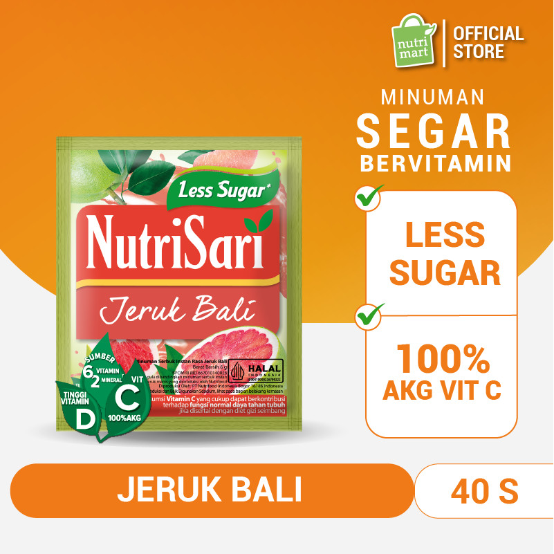 

NutriSari Less Sugar Jeruk Bali 40 Sachet - Tinggi Vitamin C