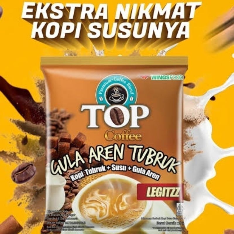 

Kopi Top Coffee Gula Aren Tubruk 15 Sachet ~ Lapak Mindy