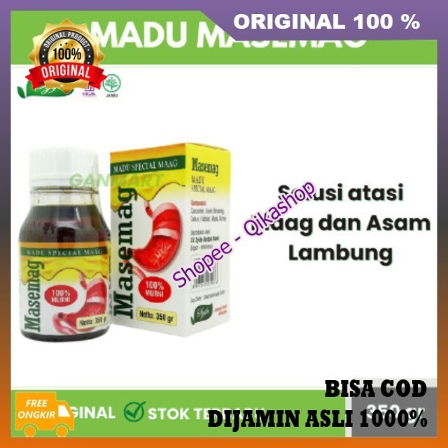 Masemag 350 gr Madu Lambung - Obat Herbal atasi Maag, Asam Lambung.ORIGINAL