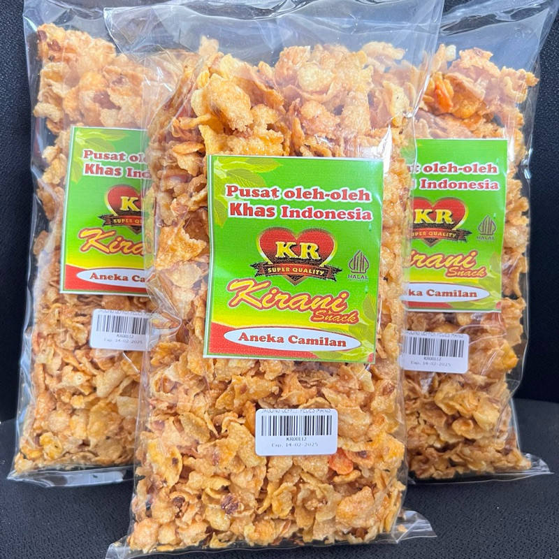 

Keripik Jagung Geprek Gurih Pedas Manis