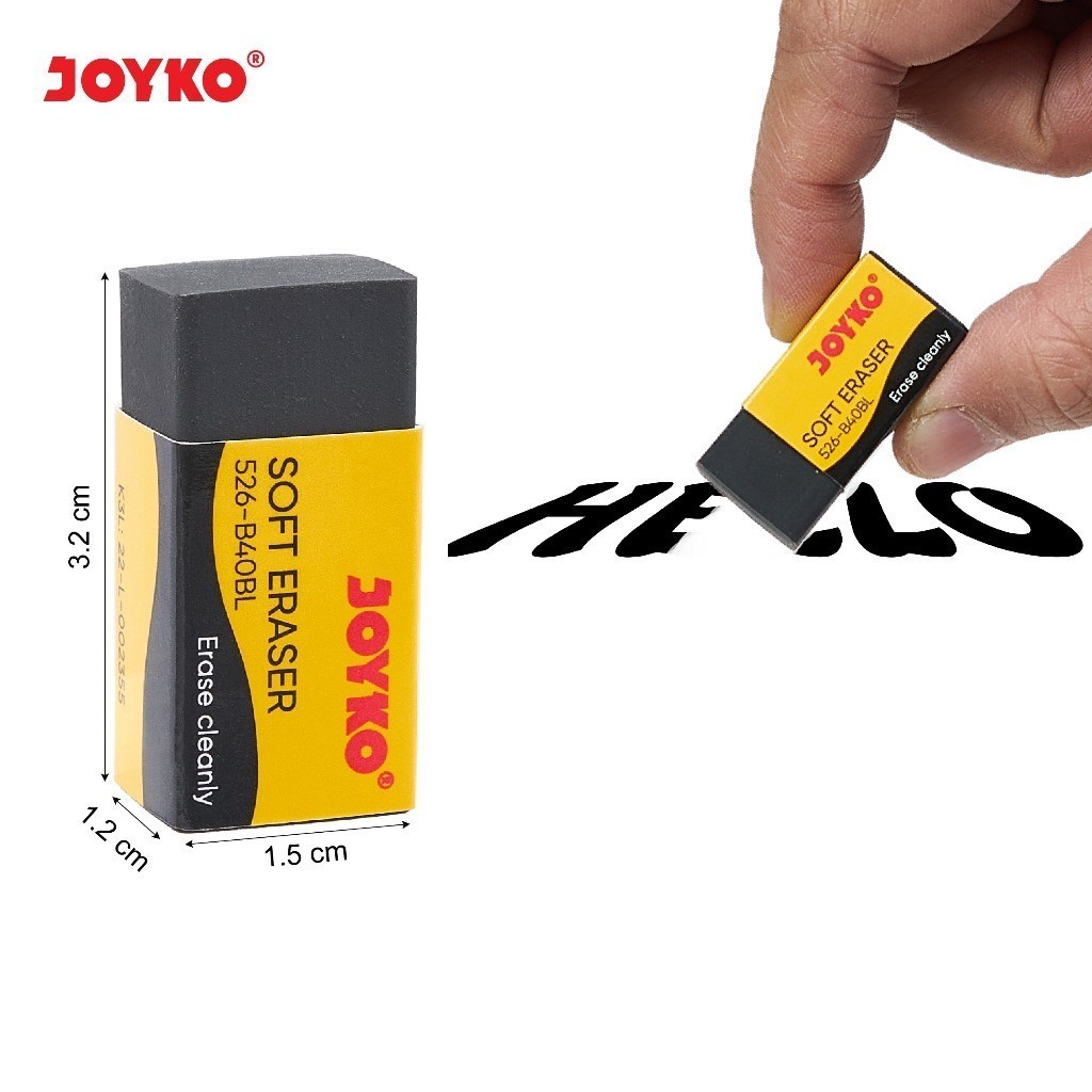 

Eraser / Penghapus Joyko 526-B40BL 1 BOX/ Eraser Pencil Joyko