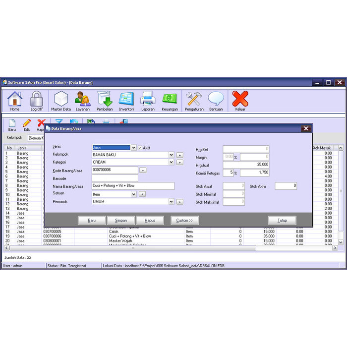 Software Salon & Spa | Aplikasi Kasir Salon VERSI per PC