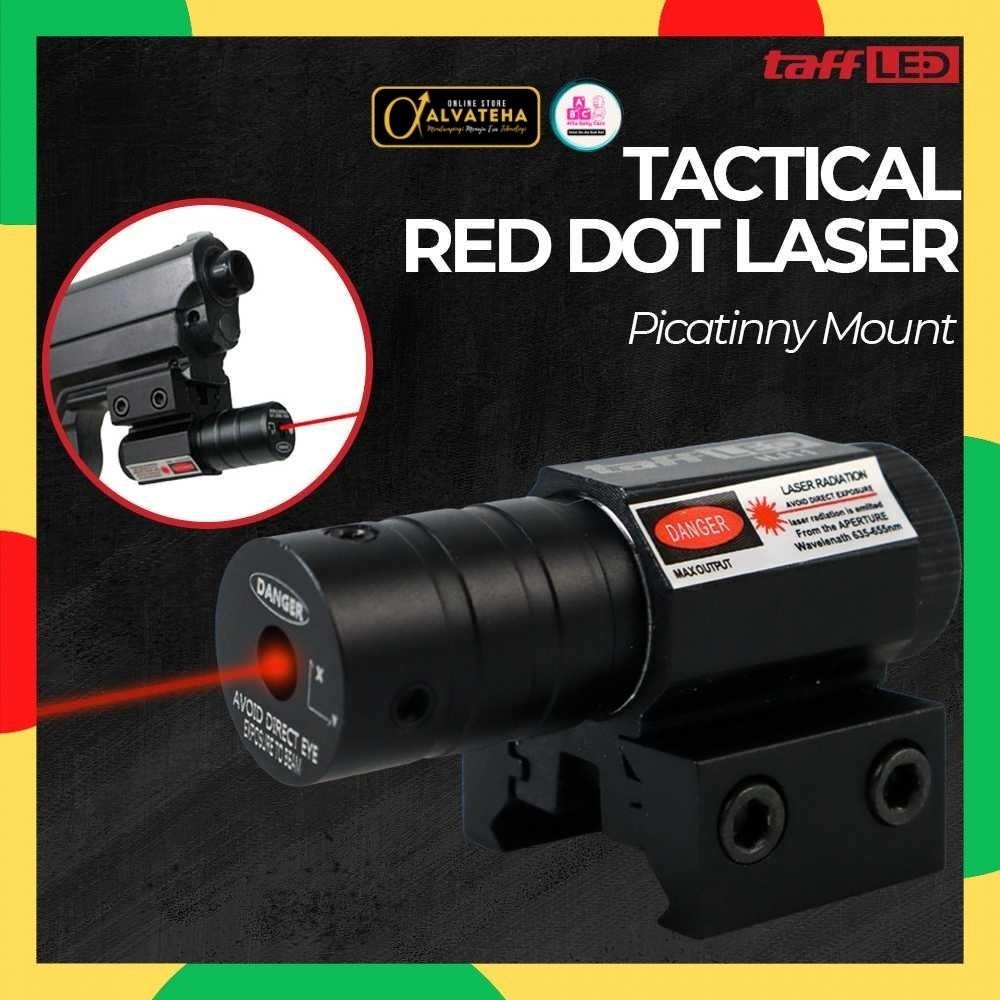 TaffLED Tactical Red Dot Laser Gun Mount Airsoft Rifle 11 20mm - HJ11
