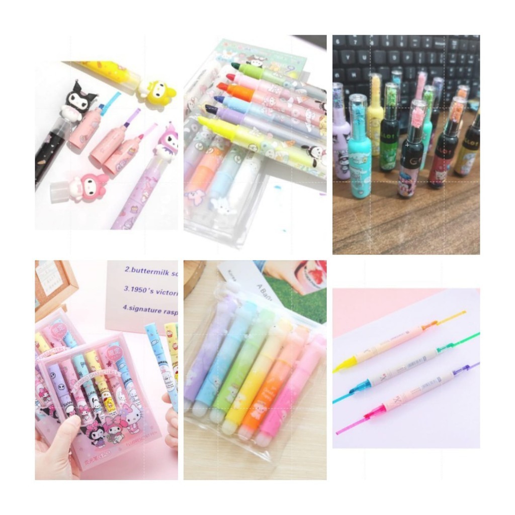 

HFM Highlighter Motif Campuran Bentuk Pen Pouch