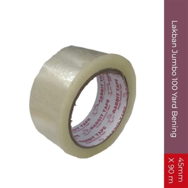 

Lakban Jumbo 100 Yard Bening, 45mm X 90 m