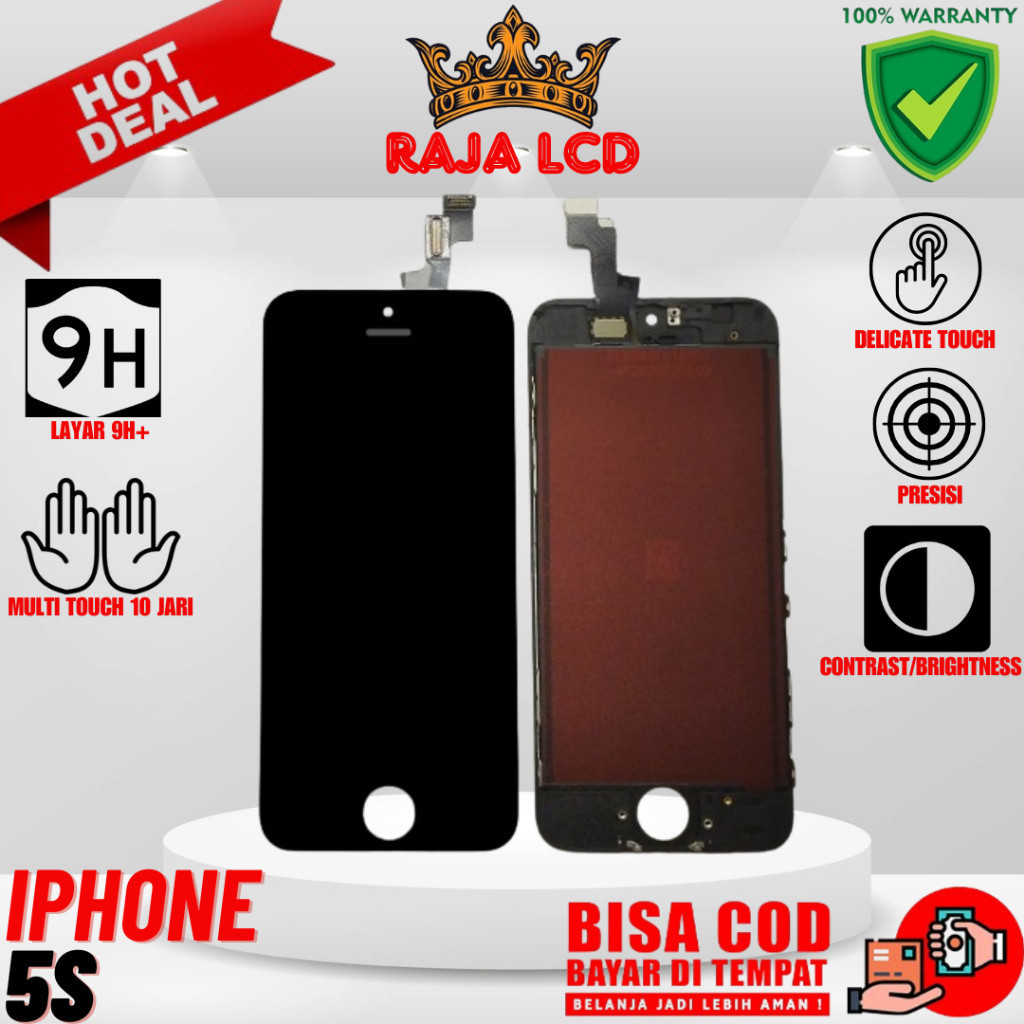 LIVE [ORIGINAL] LCD IPHONE 5S FULLSET TOUCHSCREEN GARANSI RESMI
