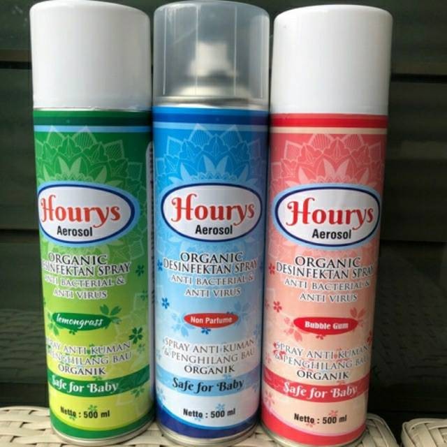 aerosol desinfektan spray hourys 500ml Ringring ready stock
