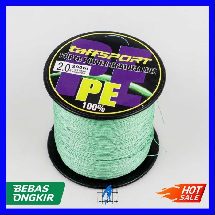 Senar Tali Benang Pancing PE Braided 300 Meter - 0.4