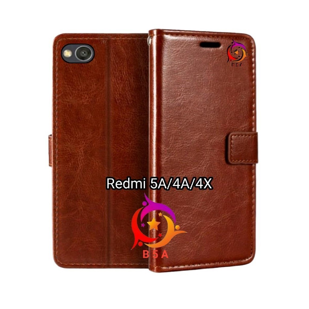 Case XIAOMI 5A / 4A / 4X REDMI Flip Cover Wallet Leather Casing Dompet Kulit ( Case REDMI 5A / 4A / 