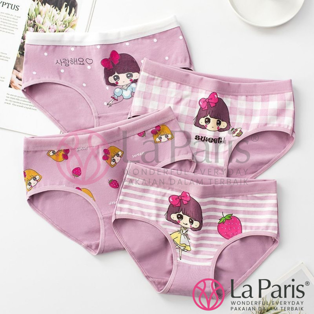 Celana Dalam Anak Perempuan 2-12 Tahun Sempak Anak Bahan Katun Murni Motif Fashion CD Anak cewek imp