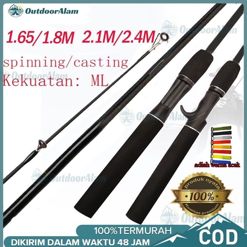 Joran Pancing Carbon Fiber Sea Fishing Rod 1.8M-2.4M/7 Tongkat Stik Pancing Stick Pancingan Ikan Bes