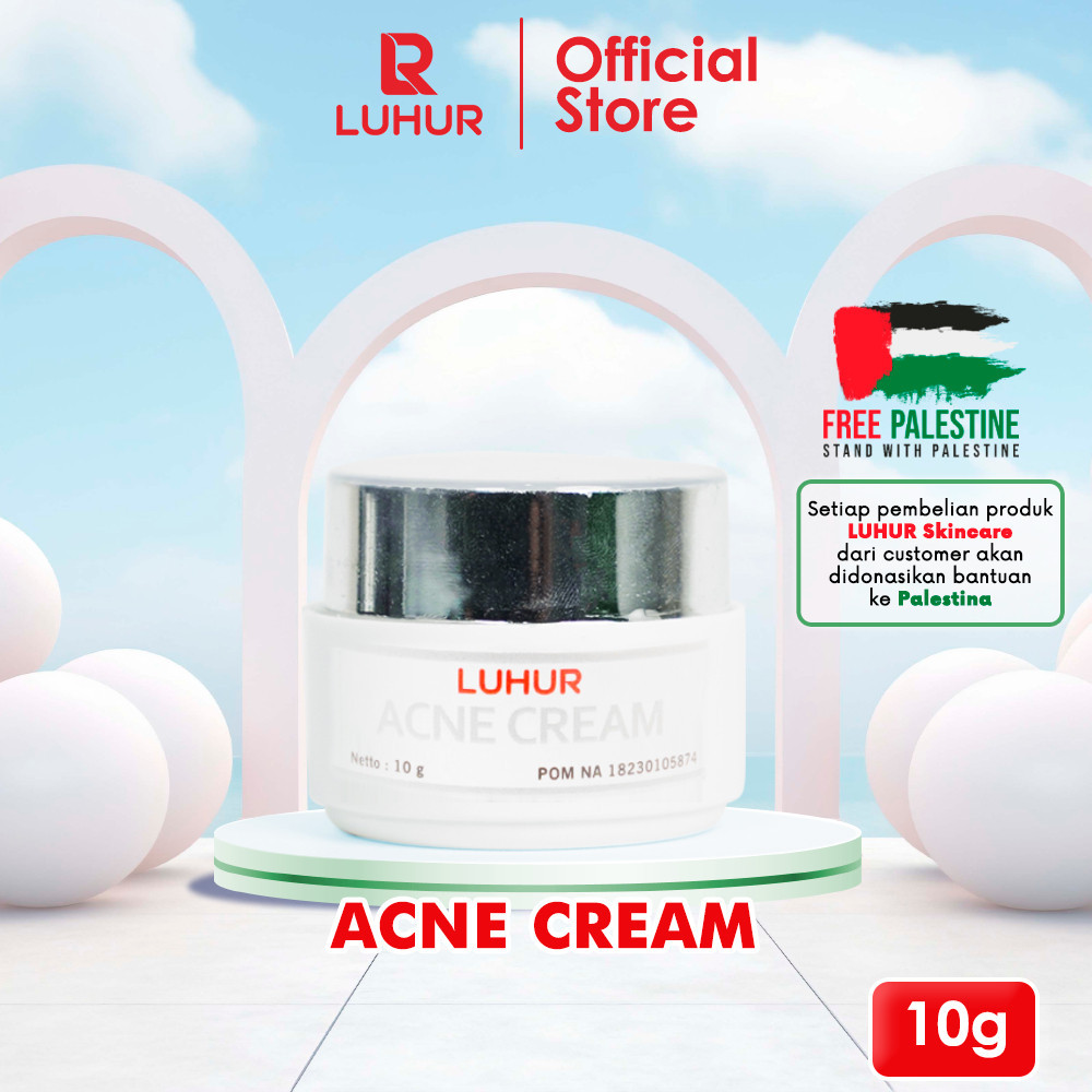 Acne  Cream by Luhur  Skincare Cream Totol Jerawat Parah Meradang Bpom