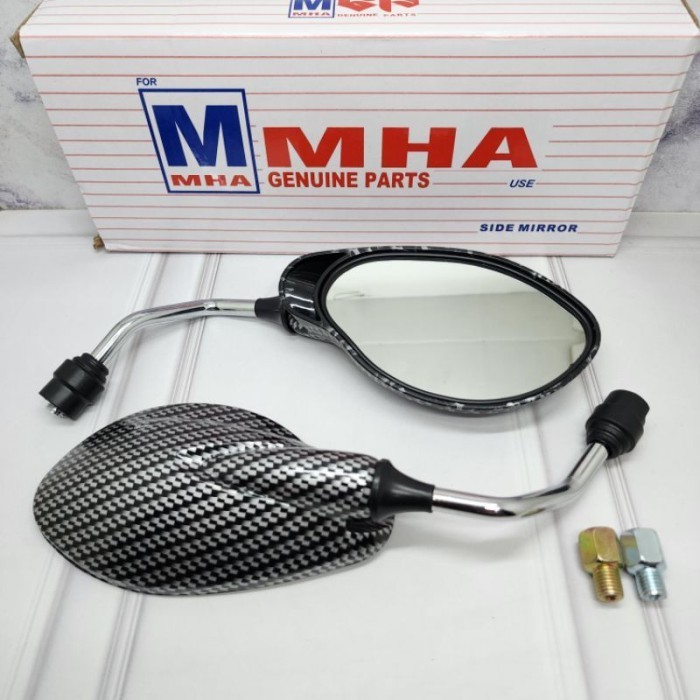 ORIGINAL!! Spion 125Z X1 Import Carbon Tangkai Crome Universal Honda Yamaha