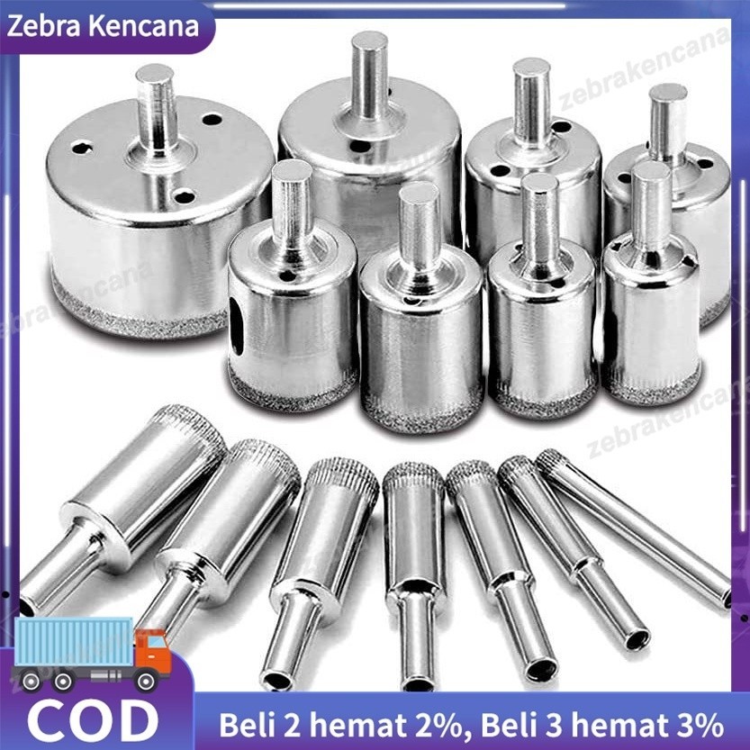 15/10PCS set mata bor kaca keramik granit marmer batu porselen diamond hss holesaw pelubang/mata bor