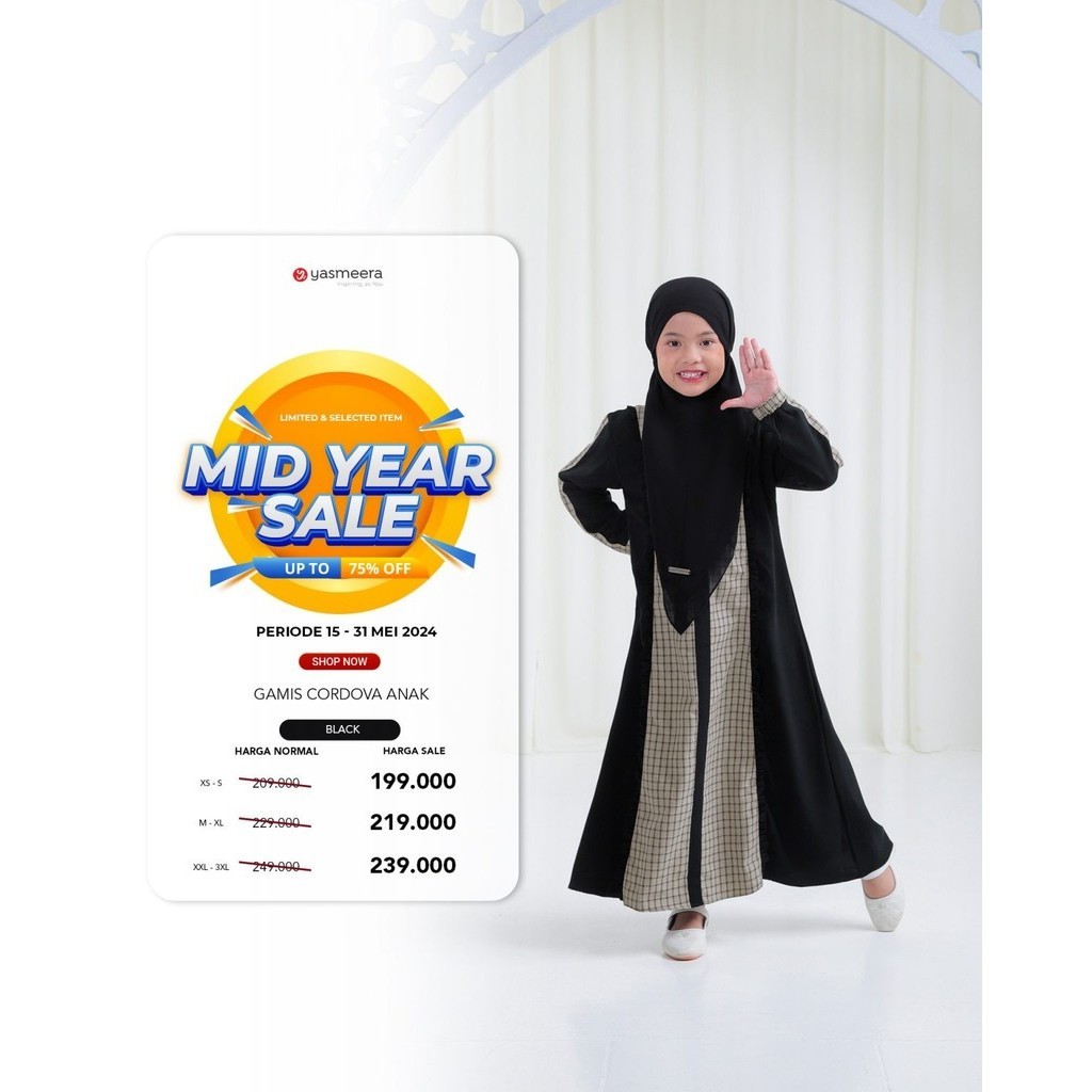 Gamis Cordova Anak by Butik Yasmeera
