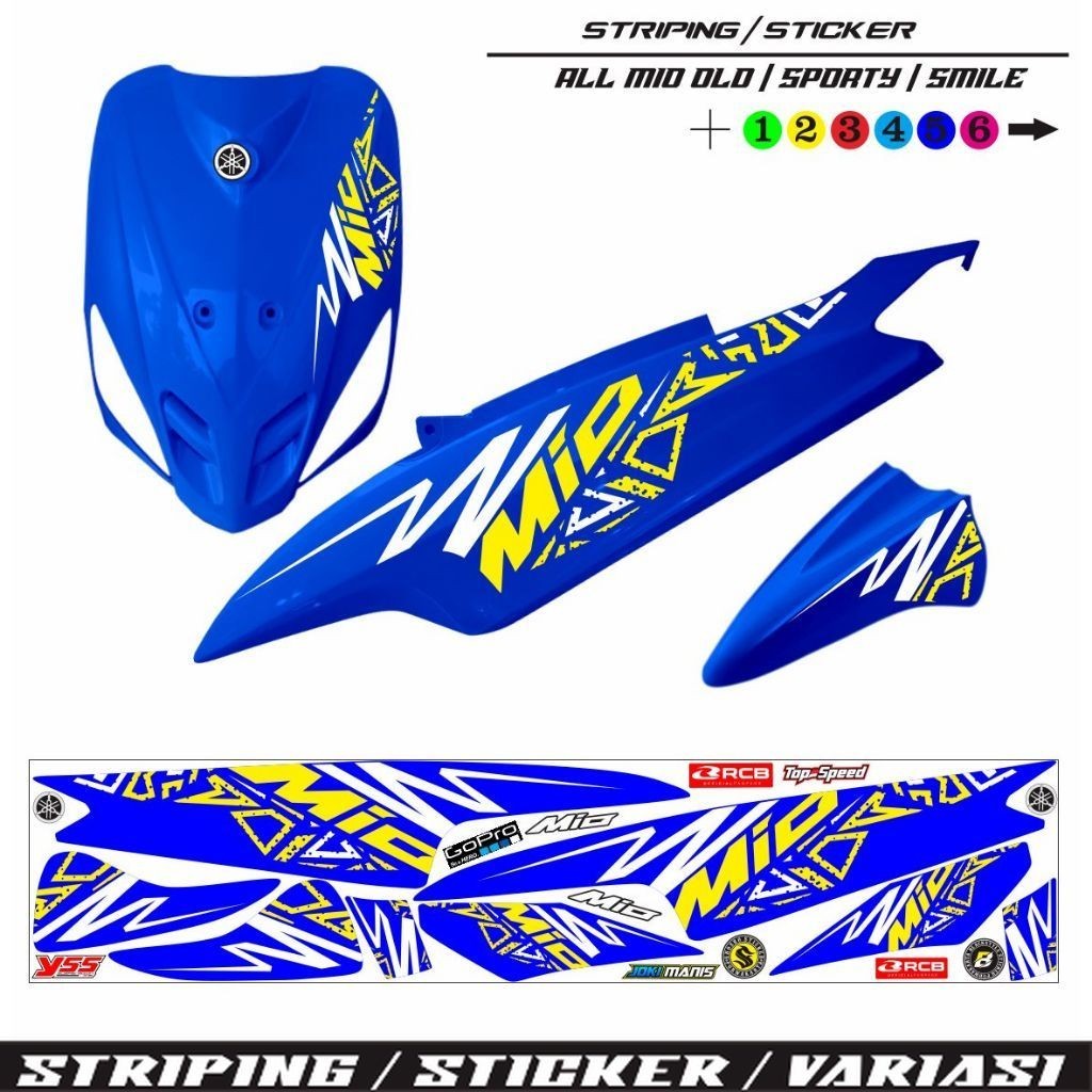 SETIKER STRIPING MOTOR YAMAHA ALL MIO OLD CARBU / MIO SMILE 110/ STRIPING MIO SPORTI VARIASI STRIPIN