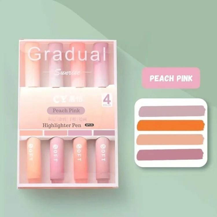 

COD BabyDuole Set Highlighter Pastel COD BabyDuole Stabilo Multifungsi Plastik Stationery 4IN1 untuk Alat Tulis Sekolah/Spidol Warna Gradasi/Stasioner Impor