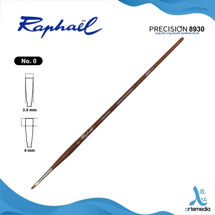 

Kuas Lukis Raphael 8930 Long Flat Precision Synthetic Brush Long Handl - NO. 0 z1