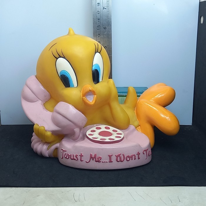 Vintage Warner Bros 1996 Tweety Bird Coin Bank Original Big Size  -sk89