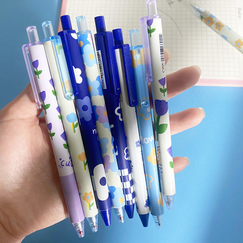 

ST Nib Pena Tinta Gel Tipe Tekan Pena Alat Tulis Kreatif Perlengkapan Kantor MG