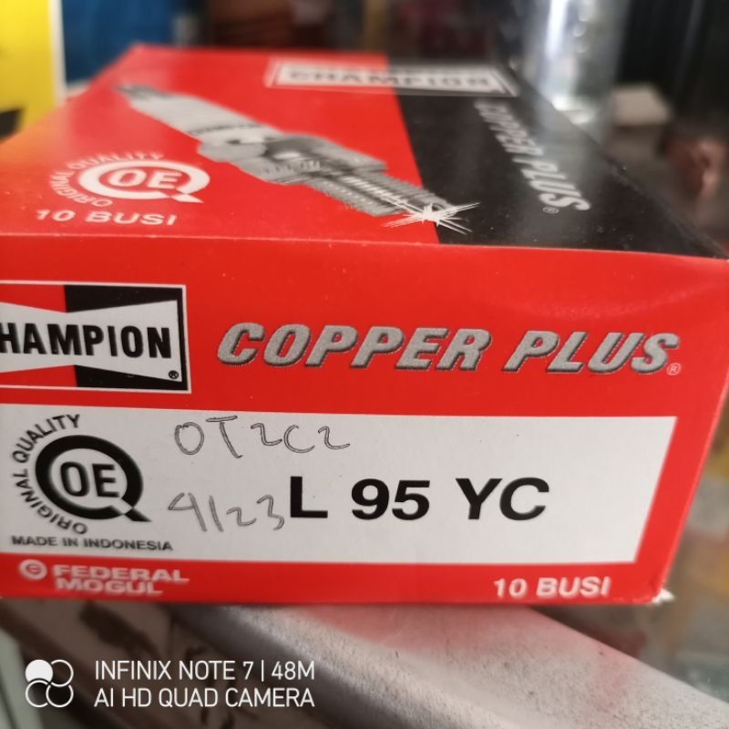 busi champion l95yc drat pendek 2 tak