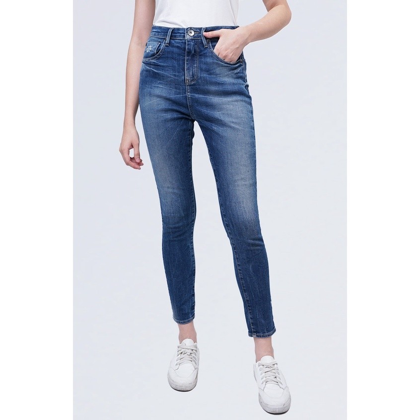 Logo Jeans Celana Jeans Wanita Skinny G4 Series Hi-Waist Medium Blue 43SG4L3ML
