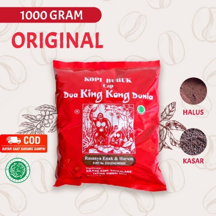 

Kila Original Kopi Kopi Bubuk (1Kg) Sidikalang Cap Dua King Kong Dunia