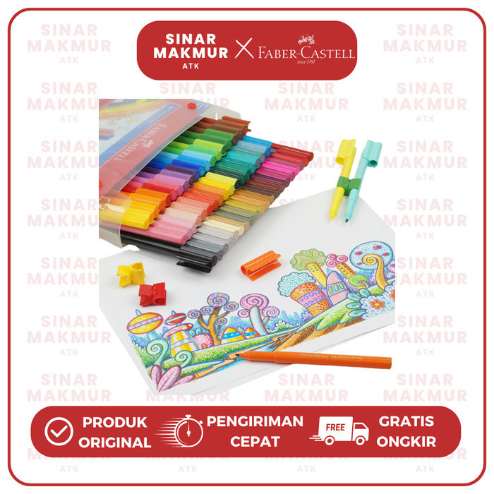 

D3W! Connector Pen/Spidol Warna/Coloring Marker 20 Warna Faber Castell (Set)
