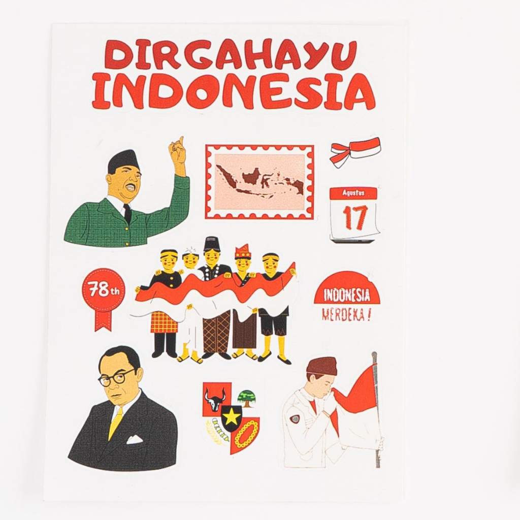 

Stiker / Sticker Scrapbook Kemerdekaan HUT RI 17 Agustus