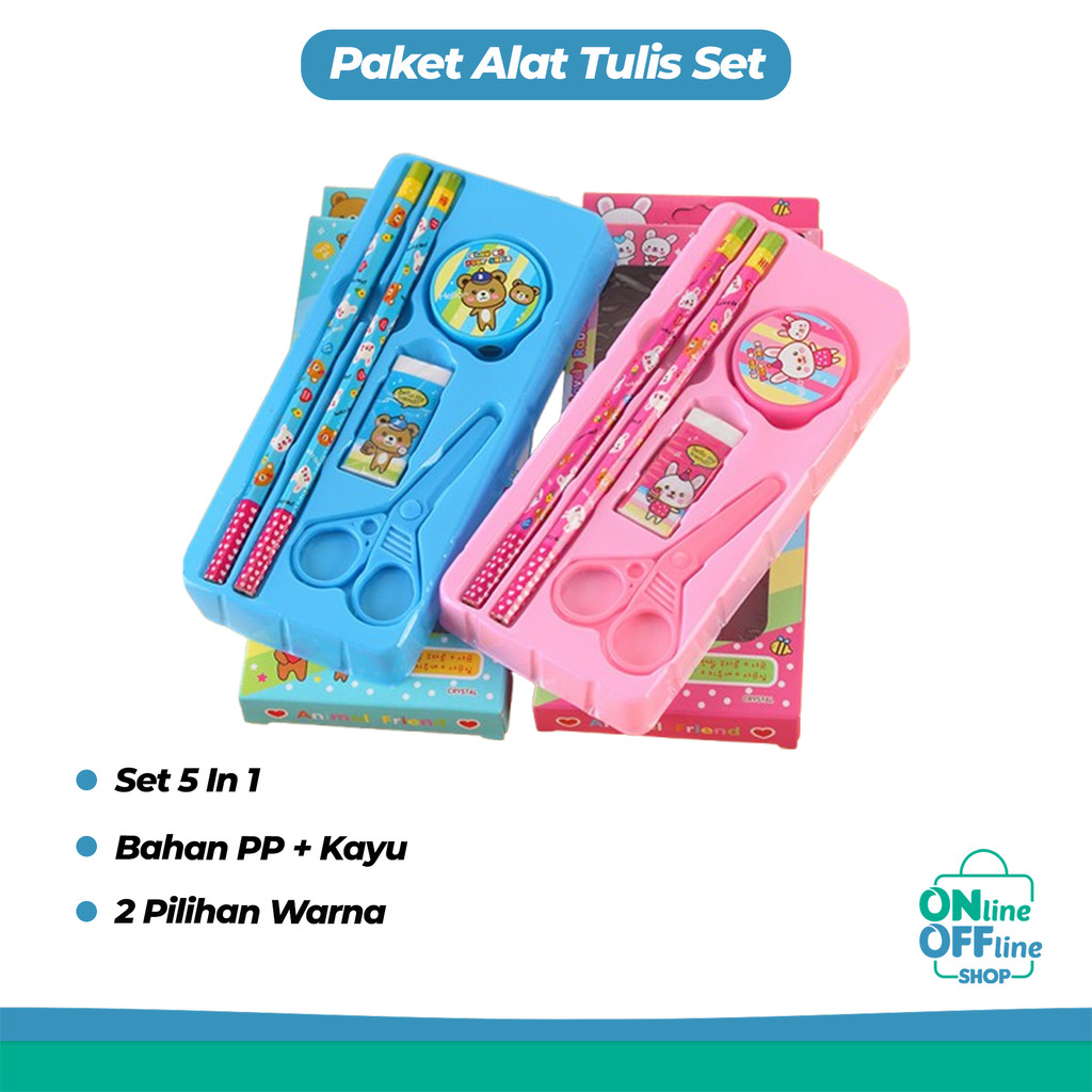 

Alat Tulis Stationary Sekolah Set Paket Simple Alat Tulis 5 In1 Lengkap Kado Souvenir 1019