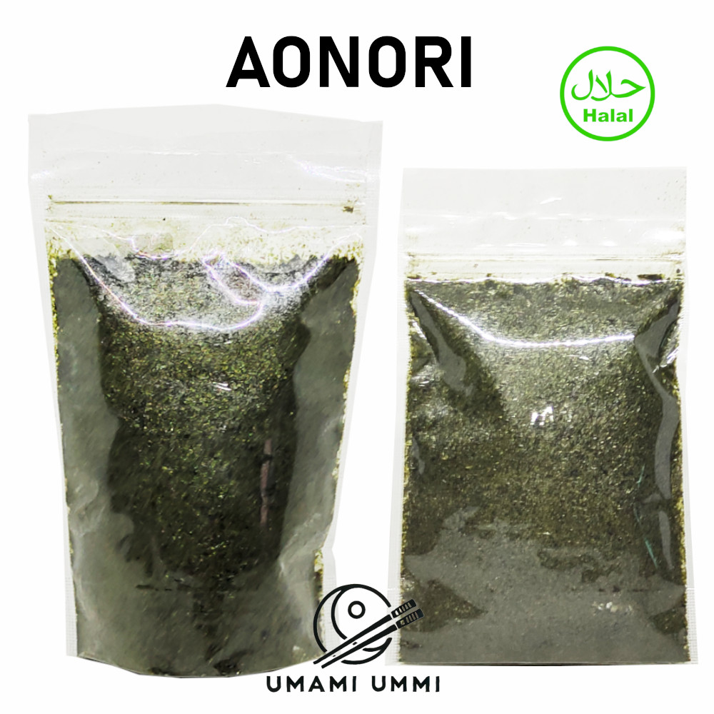 AONORI Nori Flakes Bubuk Rumput Laut Kering Powder Seaweed Untuk Taburan Takoyaki, Okonomiyaki, Ment