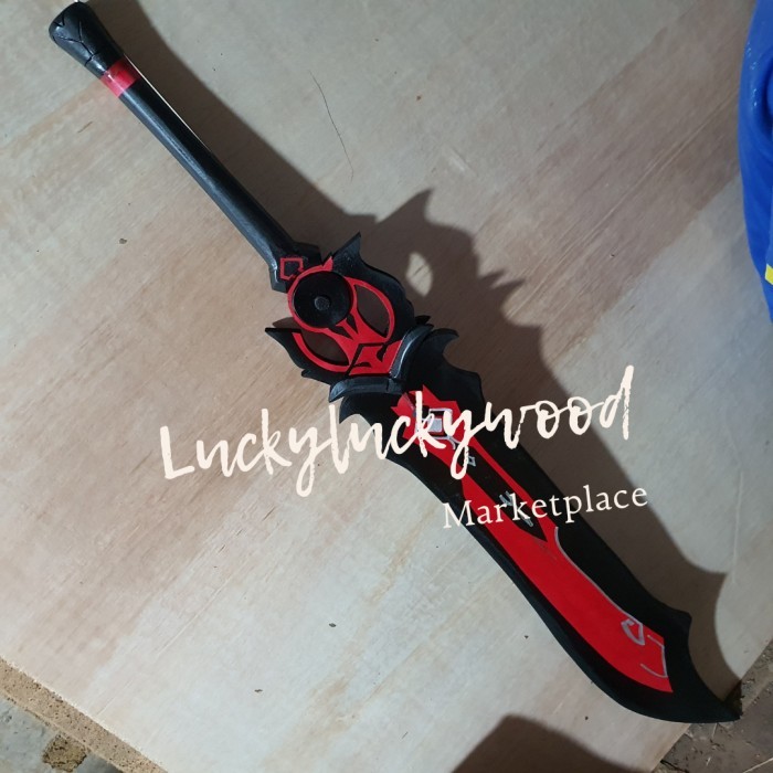 pedang kayu Blackcliff slasher claymore anime cosplay Genshin Impact