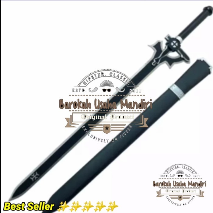 pedang anime sword art online elucidator wooden sword