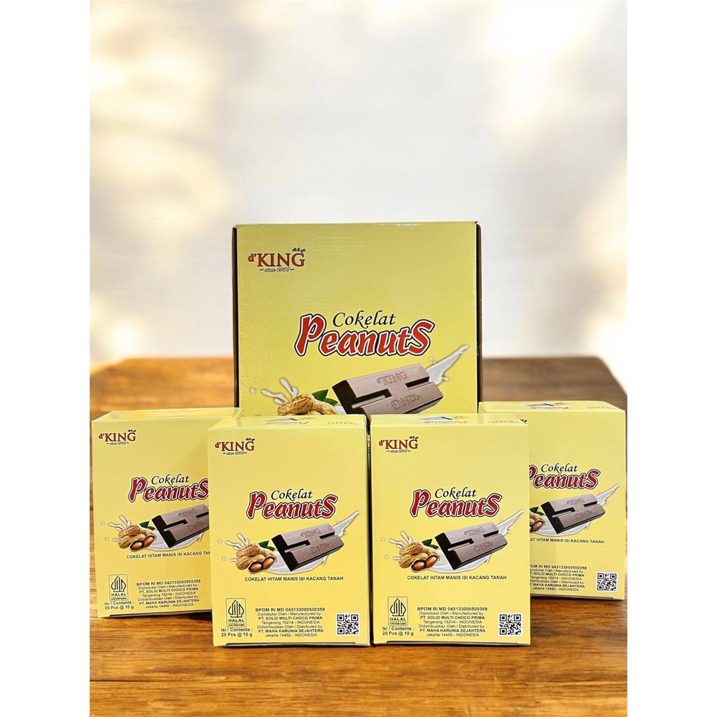 

COKLAT DKING CASHEW / KURMA / PEANUTS / HAZELNUT / BISCO CHOCOLATE 1 KOTAK 20 PCS