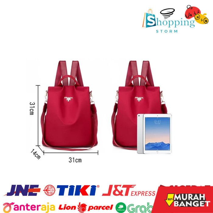 tas ransel wanita import Tas Ransel Backpack Wanita Waterproof Anti Maling Multifungsi Import - ANTI