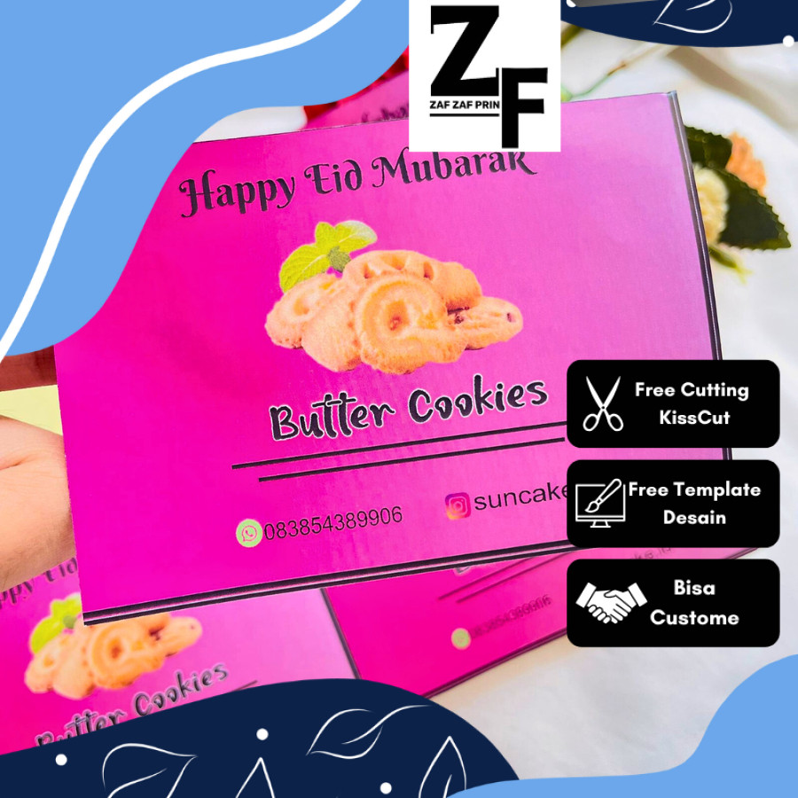 

ZAF STIKER KUE LABEL, KUE KERING, KUE KERING TOPLES, KUE LEBARAN persegi