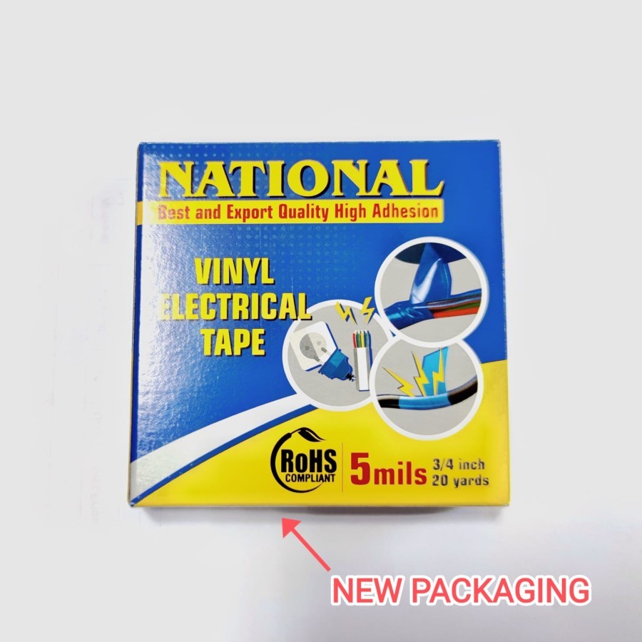 

ISOLASI NATIONAL PVC 19MM | Isolasi National PVC 19mm Isolasi Kabel Warna Hitam