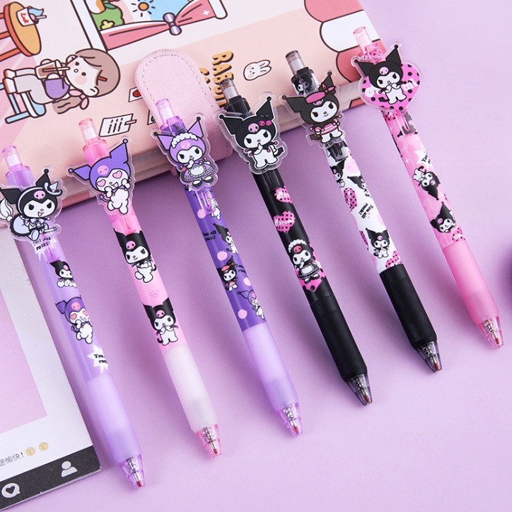 

Pulpen cetek karakter sanrio Press pen gel kartun jepang tinta hitam