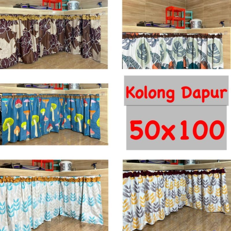 GORDEN KOLONG DAPUR 50 x 100 gorden dapur bawah kompor cantik murah  - gorden kolong dapur aesthetic