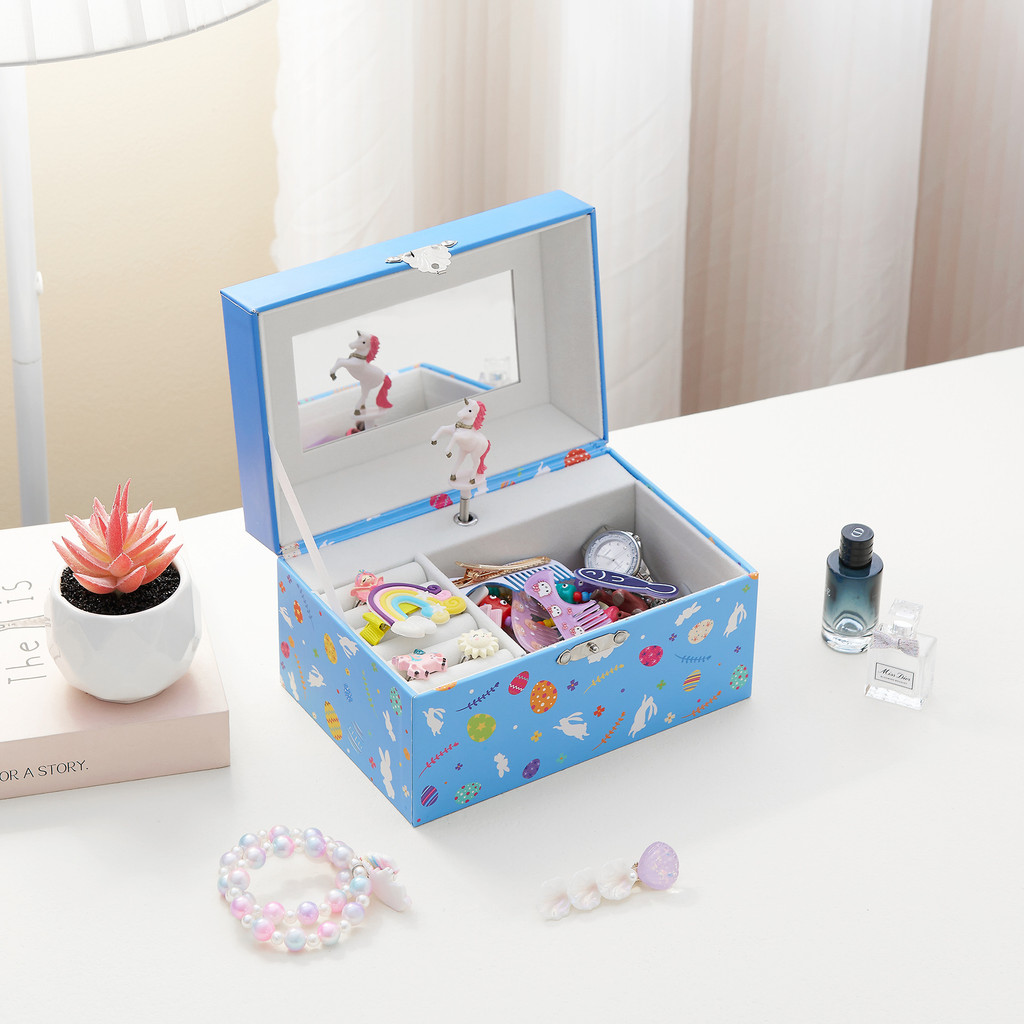 

18-Tone Music Box Halloween Merry Christmas Decoration Home Easter Christmas Birthday Gift Jewelry Box Cute Little Girl