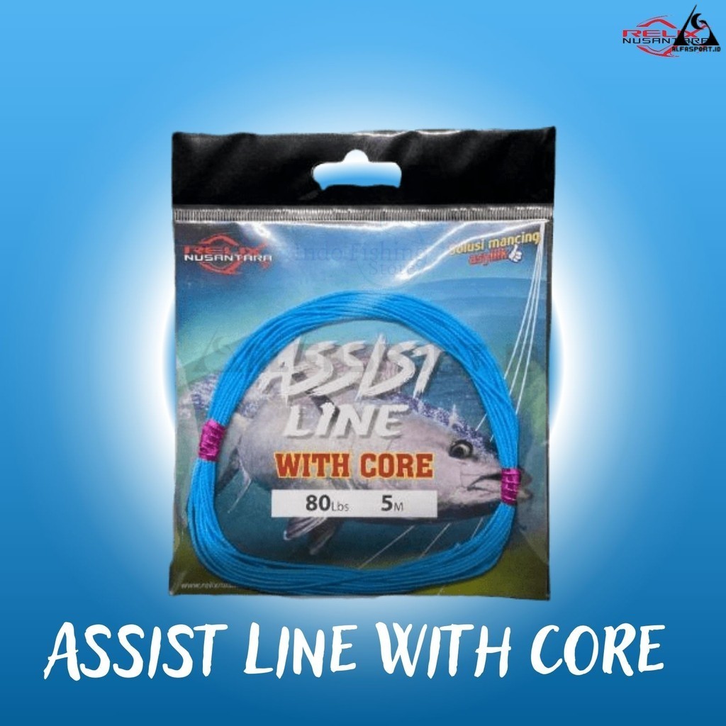 AlfaSport.Id Assist Line With Core Relix Nusantara Senar Pancing Laut penyambung Umpan dan PE Leader
