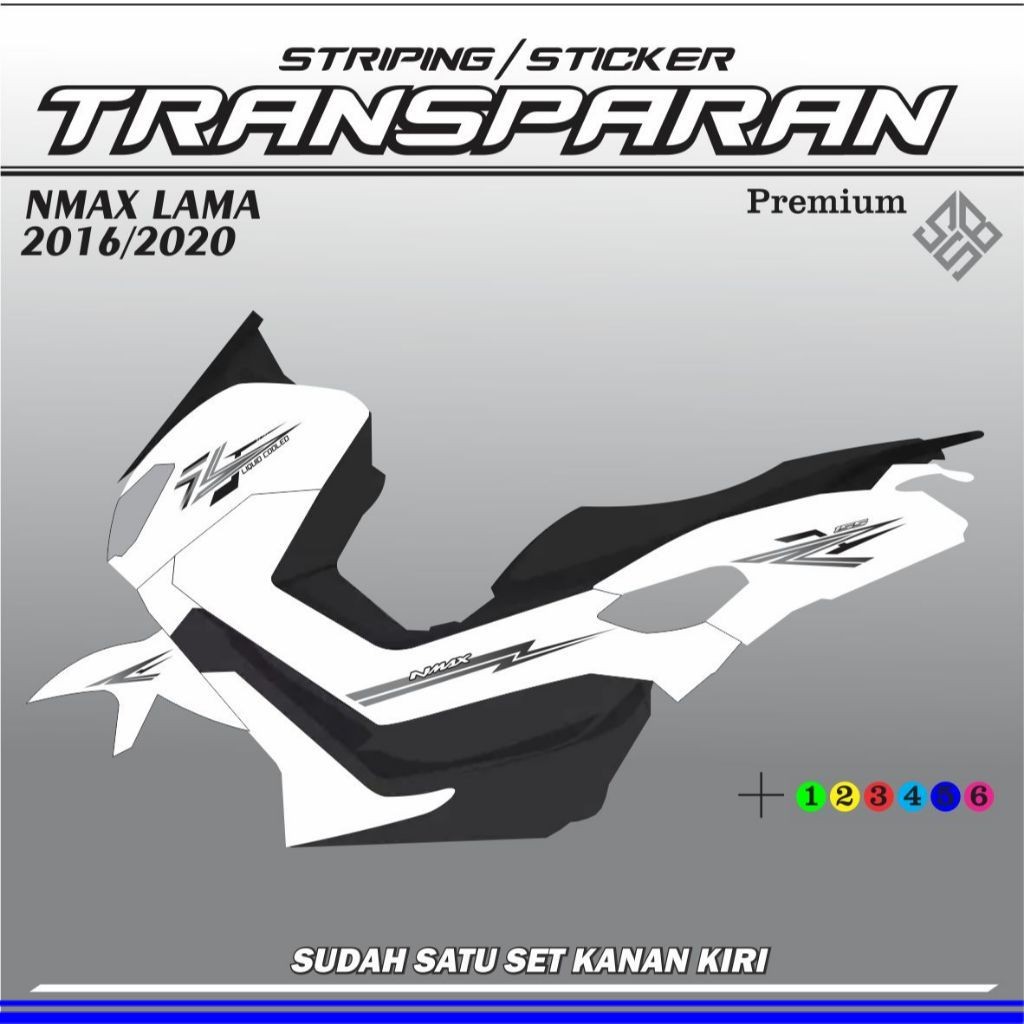 VARIASI Sticker Striping Transparan UV NMAX OLD VVA Simple List Nmax 2016 2017 2018 2019 Murah Strip