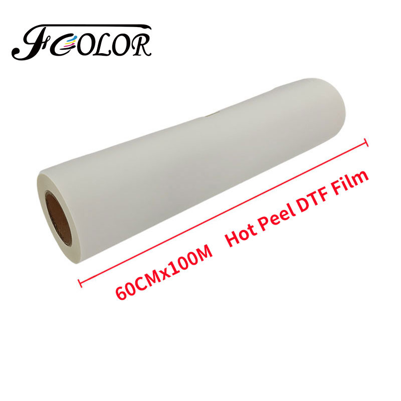 

Fcolor Hot Peel DTF Transfer Film Roll 60cm*100m Single/double sided A1 DTF Film Roll for T-shirt Textile DIY Design Printing