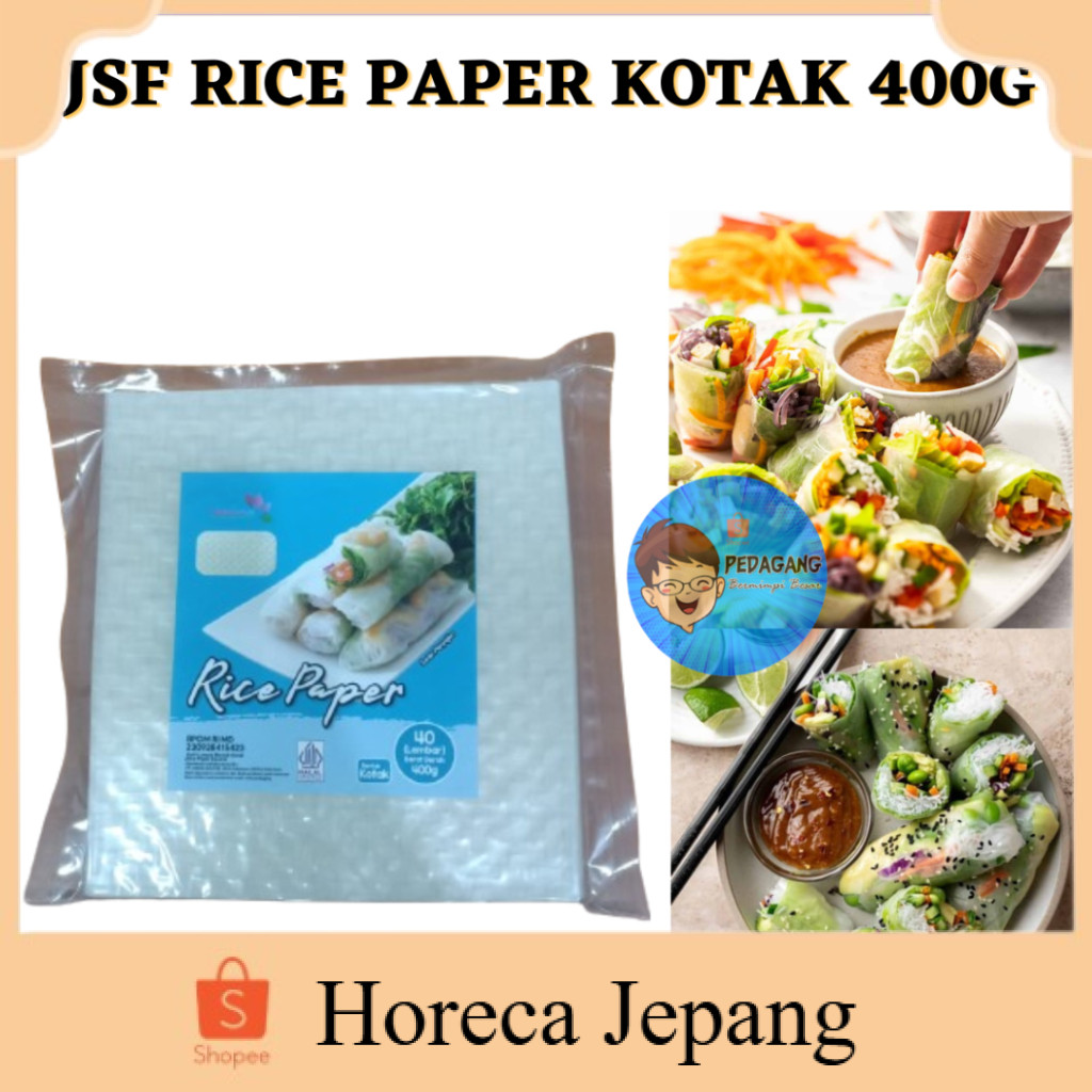 

JSF RICE PAPER KOTAK 400G/ Rice Paper Vietnam Kulit Lumpia 400g/ BANH TRANG KOTAK / JSF RIC PAPER KOTAK