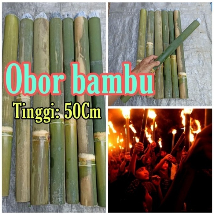 Bambu obor - Obor bambu - coleng - Lampu penerangan
